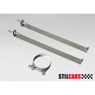 Stainless steel retaining straps cup tube/set 3 pcs.