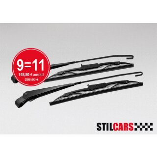 Stainless Steel Wiper black/11 sets 4-pcs. (2 free)