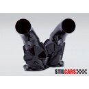 Edelstahl Heizklappe 911 83-89 schwarz /Paar